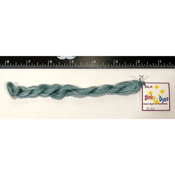 Dinky Dyes #20 Gum Leaves 100% Silk Embroidery Thread 8 Mtrs Cross Stitch - Picture 1 of 2